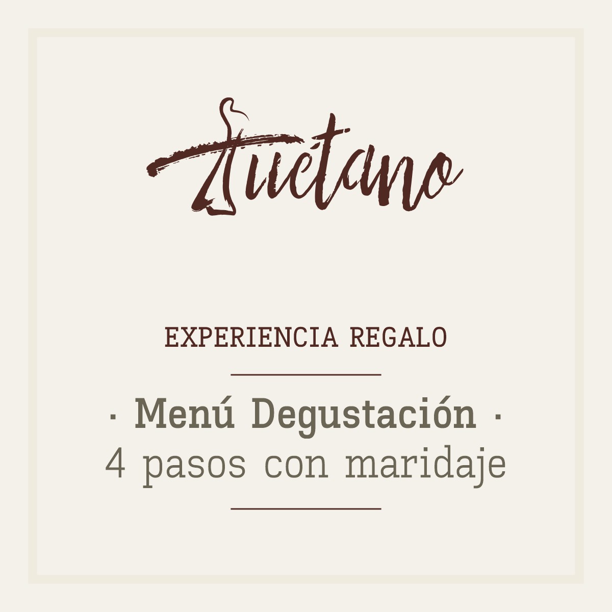Menú degustación 4 Pasos con Maridaje de vinos